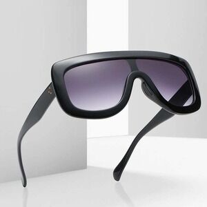 Oversized Flat Top‎ Trendy Square Trapezoid Shape Fashion Mens Womens Sunglasses